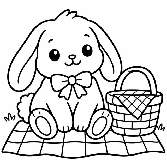 Preview of the Lulu’s Counting Picnic colouring sheet